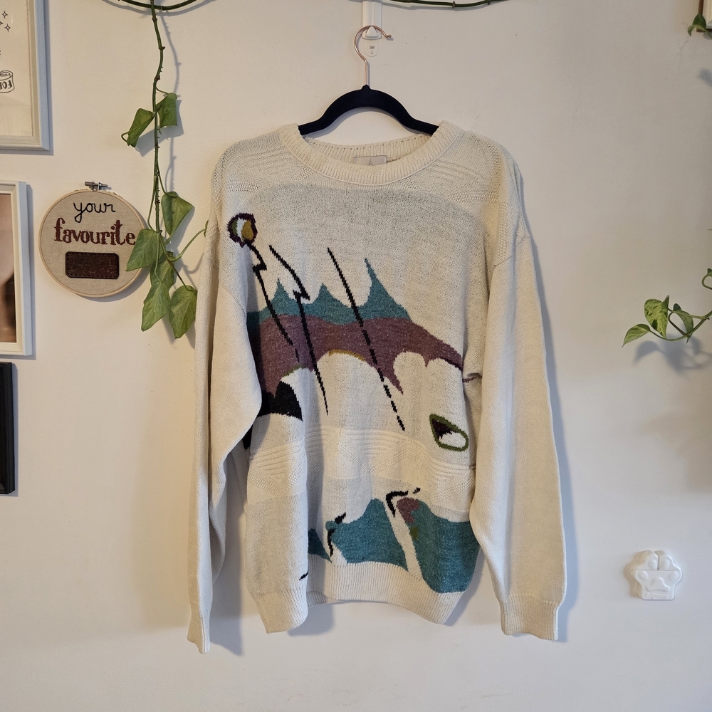 London Fog Cream Knit Sweater